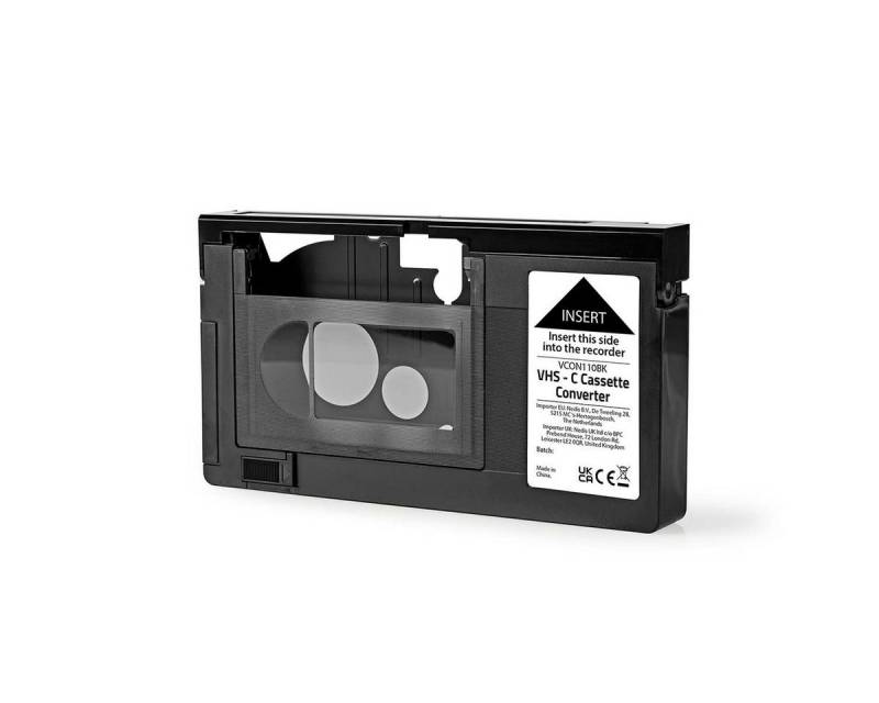 Nedis Videokassette Videorecorder VHS-C Kassette Adapter Kassettenadapter für VHS-Recorder von Nedis