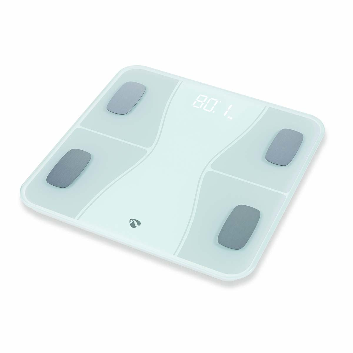 Nedis WIFI-SmartLife-Personenwaage Bluetooth® | BMI / BMR / Fett / Gebeine / Gewicht / Muskeln / Wasser | 12 | Max. Last: 180 kg | Android™ / IOS | AB von Nedis