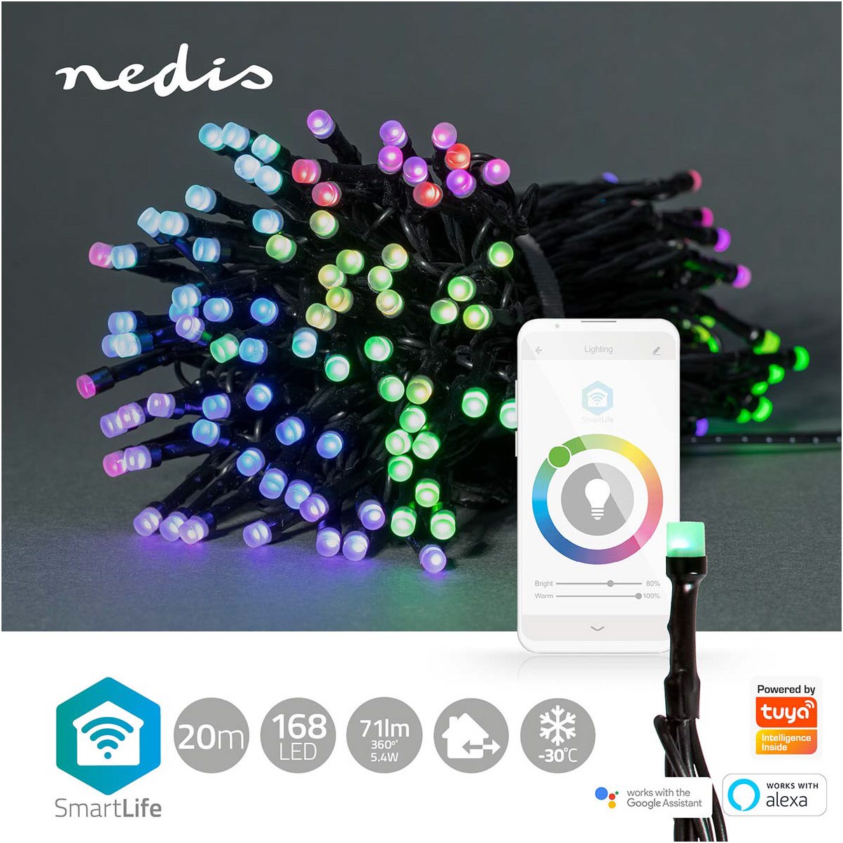 WIFILX01C168 SmartLife Deko-LED Lichterkette von Nedis
