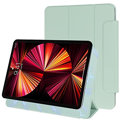 Neepanda Magnetische Schutzhülle für iPad Pro 27.9 cm (11 Zoll) 2021 (3. Generation)/2020/2018, mit automatischer Wake-/Sleep-Funktion, starke magnetische ultradünne Dreifach-Ständer, (Matcha Green) von Neepanda