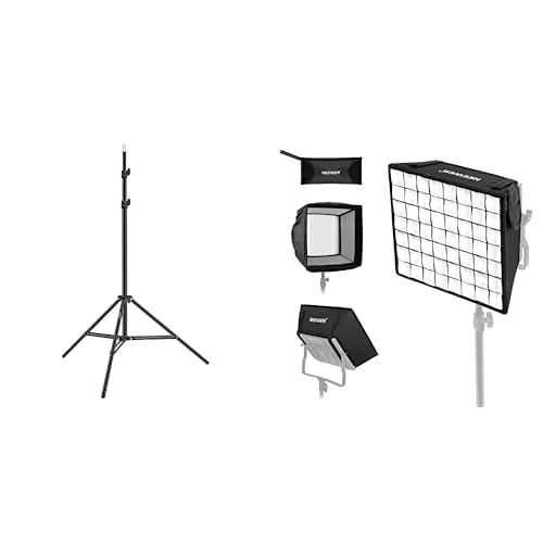 NEEWER Fotografie Lichtstativ, 3-6,6ft Verstellbarer Stabiler Stativständer für Reflektoren, Softboxen, Lichter, Regenschirme, 12,2" x11,4 Faltbarer Softbox Diffusor mit Gitter und Tasche NEEWER Fotografie Lichtstativ, 3-6,6ft Verstellbarer Stabiler Stativständer für Reflektoren, Softboxen, Lichter, Regenschirme, 12,2" x11,4 Faltbarer Softbox Diffusor mit Gitter und Tasche von Neewer