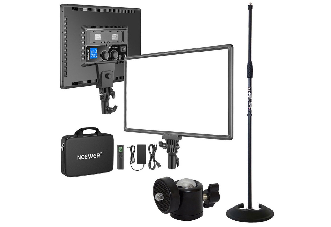 Neewer Videoleuchte Neewer Dauerlicht NL-288ARC LED-Leuchte mit Stativ und Kugelgelenk, Videografie, Fotografie, Content-Creator, Filmemacher Neewer Videoleuchte Neewer Dauerlicht NL-288ARC LED-Leuchte mit Stativ und Kugelgelenk, Videografie, Fotografie, Content-Creator, Filmemacher von Neewer