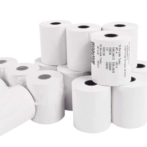 NefLaca Thermorollen, 32 Rollen, Thermopapier, 80 mm x 70 mm x 12 mm, für Drucker TPV, BPA-frei, Weiß von NefLaca