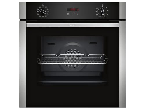 NEFF B2AVG6AN0 Einbau-Backofen N30, Integrierbarer Backofen 60 x 60cm, CircoTherm, Base Steam, EasyClean, Pyrolyse, LED-Display, Edelstahl von Neff