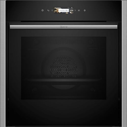 NEFF B54CR31N0 Einbau-Backofen N70, Integrierbarer Backofen 60 x 60cm, Slide&Hide, Full Touch TFT-Display, Automatikprogramme, Soft Open & Close, Edelstahl von Neff