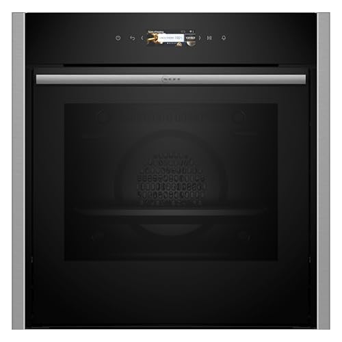 NEFF B54CR31N0, N70, Einbau-Backofen, Integrierbarer Backofen 60 x 60cm, Made in Germany, Slide&Hide, Full Touch TFT-Display, Automatikprogramme, Soft Open & Close, Edelstahl von Neff