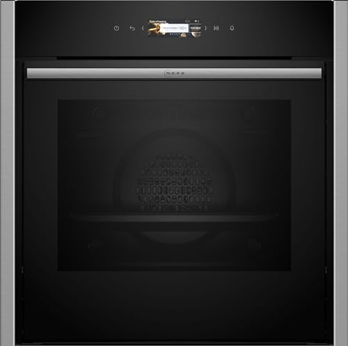 NEFF B54CR71N0 Einbau-Backofen N70, Integrierbarer Backofen 60 x 60cm, Slide&Hide, Full Touch TFT-Display, Automatikprogramme, Soft Open & Close, Edelstahl von Neff