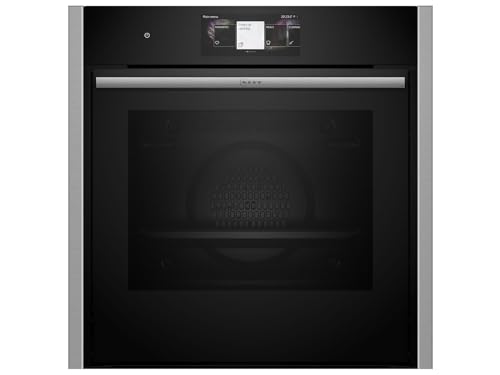 NEFF B64CT73N0 Einbau-Backofen N90, Integrierbarer Backofen 60 x 60cm, Slide&Hide, Full Touch TFT-Display, Multipoint Bratenthermometer, Soft Open & Close, Schwarz von Neff