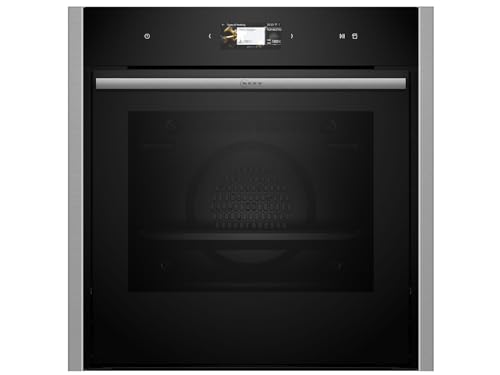 NEFF B64VS31N0 Einbau-Backofen N90, Integrierbarer Backofen 60 x 60cm, Slide&Hide, Full Touch TFT-Display, Eco Clean mit Easy Clean, Vario Steam, Soft Open & Close, Schwarz von Neff