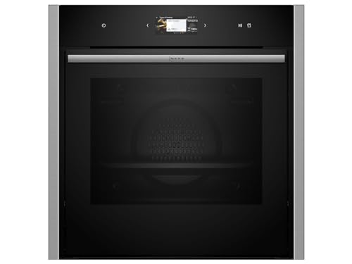 NEFF B64VS71N0 Einbau-Backofen N90, Integrierbarer Backofen 60 x 60cm, Slide&Hide, Full Touch TFT-Display, Favorit, Vario Steam, Soft Open & Close, Schwarz von Neff