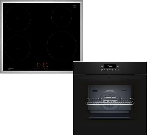 NEFF BTX46PIB0, Einbau-Herd-Set, Bestehend aus B2CCJ7AK3 Herd, 60 x 60 cm, Pyrolyse und EasyClean Selbstreinigung, Air Fry & T46SBE1L0 Induktionskochfeld, Powerstufe, Touch Control, Edelstahlrahmen NEFF BTX46PIB0, Einbau-Herd-Set, Bestehend aus B2CCJ7AK3 Herd, 60 x 60 cm, Pyrolyse und EasyClean Selbstreinigung, Air Fry & T46SBE1L0 Induktionskochfeld, Powerstufe, Touch Control, Edelstahlrahmen von Neff