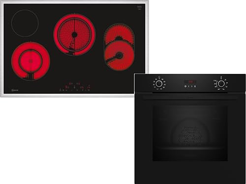 NEFF BX48PB0, Herd-Set bestehend aus B2CCG6AK3 Herd, 60 x 60 cm, Pyrolyse-Selbstreinigung, CircoTherm, LED-Display & T18SDH9L0 Elektrokochfeld, 80 cm, Bräterzone, Powerstufe, Touch Control NEFF BX48PB0, Herd-Set bestehend aus B2CCG6AK3 Herd, 60 x 60 cm, Pyrolyse-Selbstreinigung, CircoTherm, LED-Display & T18SDH9L0 Elektrokochfeld, 80 cm, Bräterzone, Powerstufe, Touch Control von Neff