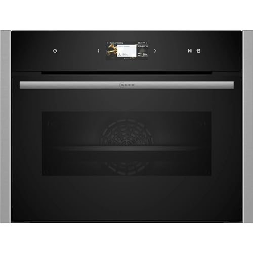 NEFF C24FS31N0, N 90, Compact-Dampfbackofen, Integrierbarer Backofen 60 x 45cm, Full Touch TFT-Display, Dämpfen bis 120°C, Soft Open & Close, Edelstahl von Neff