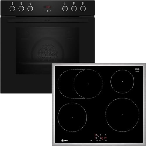 NEFF EX4IB Einbau-Herd-Set N30, Integrierbare Herd-Kochfeld-Kombination 60 cm breit, CircoTherm, Easy Clean, LED-Display, Powerstufe, Bräterzone Schwarz NEFF EX4IB Einbau-Herd-Set N30, Integrierbare Herd-Kochfeld-Kombination 60 cm breit, CircoTherm, Easy Clean, LED-Display, Powerstufe, Bräterzone Schwarz von Neff