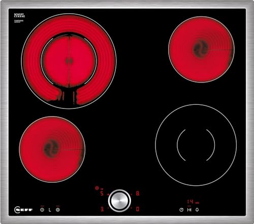 NEFF T16BT60N0 N70, autarkes Elektrokochfeld, Schwarz, 60 cm breit, Made in Germany, TwistPad, Edelstahl-Rahmen, Amazon Exclusive Edition von Neff