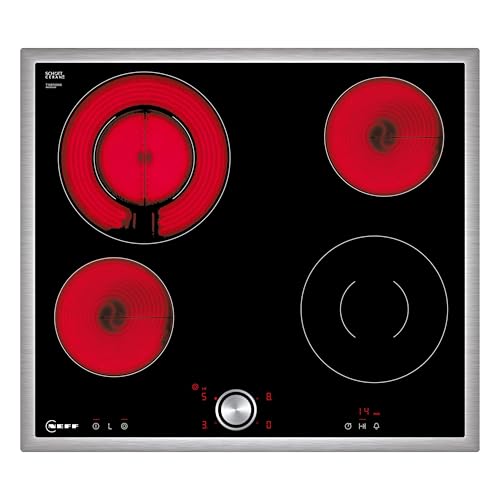 NEFF T16BT60N0, N70, autarkes Elektrokochfeld, Schwarz, 60 cm breit, Made in Germany, TwistPad, Edelstahl-Rahmen, 4 Kochzonen, Amazon Exclusive Edition von Neff
