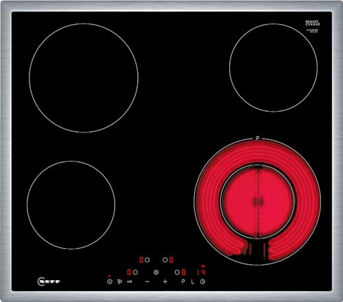 NEFF T16SDF9R0 Elektrokochfeld N70, autarkes Glaskeramik-Kochfeld 60 cm breit, Touch Control, Powerstufe, Wischschutzfunktion, aufliegend, Schwarz von Neff