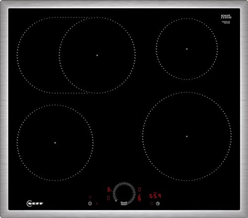 NEFF T56SHF1L0 Induktionskochfeld N70, autarkes Glaskeramik-Kochfeld 60 cm breit, Twist Touch, Home Connect, Smart Hood Automatic, Powerstufe, aufliegend, Schwarz von Neff