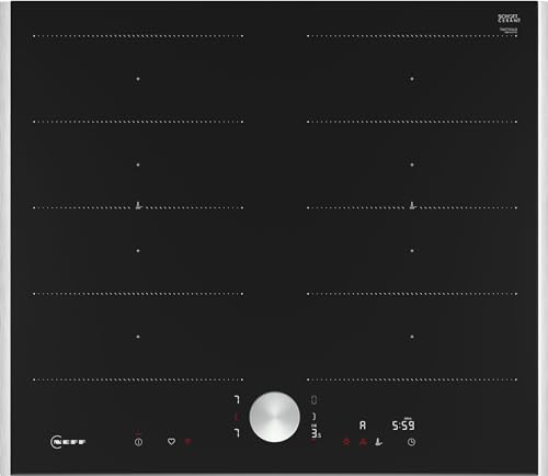 NEFF T66TTX4L0 Induktionskochfeld N90, autarkes Glaskeramik-Kochfeld 60 cm breit, Twist Pad, Flex Induction, Home Connect, Smart Hood Automatic, aufliegend, Schwarz von Neff