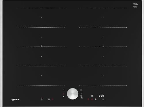 NEFF T67TTX4L0 Induktionskochfeld N90, autarkes Glaskeramik-Kochfeld 70 cm breit, Twist Pad, Flex Induction, Home Connect, Smart Hood Automatic, aufliegend, Schwarz von Neff