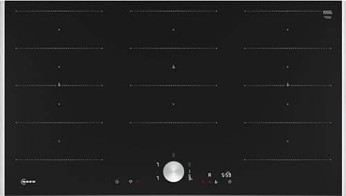 NEFF T69TTX4L0 Induktionskochfeld N90, autarkes Glaskeramik-Kochfeld 90 cm breit, Twist Pad, Flex Induction, Home Connect, Smart Hood Automatic, aufliegend, Schwarz von Neff