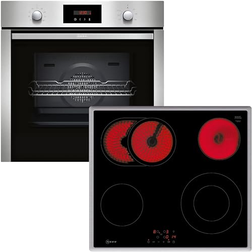 Neff Set BX46P bestehend aus B2CCG6AN0 Einbaubackofen mit CircoTherm, 60 x 60 cm, Edelstahl, N30 und T16SBN1L0 autarkes Elektrokochfeld, 60 cm, Schwarz, mit Rahmen aufliegend, N 50 Neff Set BX46P bestehend aus B2CCG6AN0 Einbaubackofen mit CircoTherm, 60 x 60 cm, Edelstahl, N30 und T16SBN1L0 autarkes Elektrokochfeld, 60 cm, Schwarz, mit Rahmen aufliegend, N 50 von Neff