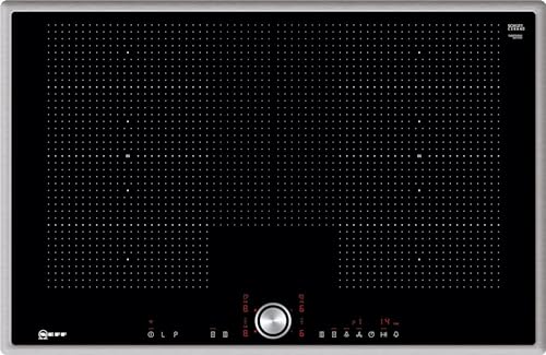 Neff T68BT6QN2 Induktionskochfeld N70 / 80 cm / Autarkes Kochfeld / TwistPad / FlexInduktion / PowerMove / PowerTransfer / Home Connect / Glaskeramik / Edelstahlrahmen von Neff