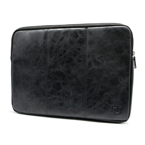 NEGOTIA Vintage Abbey Laptop Hülle 14 Zoll, Handgemachte Tasche für Laptops, Premium Mac Book Pro 14 Zoll Hülle, Zusätzliches Fach für Zubehör, Schwarz NEGOTIA Vintage Abbey Laptop Hülle 14 Zoll, Handgemachte Tasche für Laptops, Premium Mac Book Pro 14 Zoll Hülle, Zusätzliches Fach für Zubehör, Schwarz von Negotia
