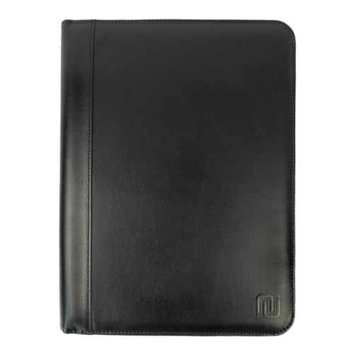 NEGOTIA Vintage Abbey Leder Dokumentenmappe A4, Handgemachte Mappe für Notizen, mit Kartenfächern und Dokumententaschen, Leder Schreibmappe für Büro, Schwarz NEGOTIA Vintage Abbey Leder Dokumentenmappe A4, Handgemachte Mappe für Notizen, mit Kartenfächern und Dokumententaschen, Leder Schreibmappe für Büro, Schwarz von Negotia