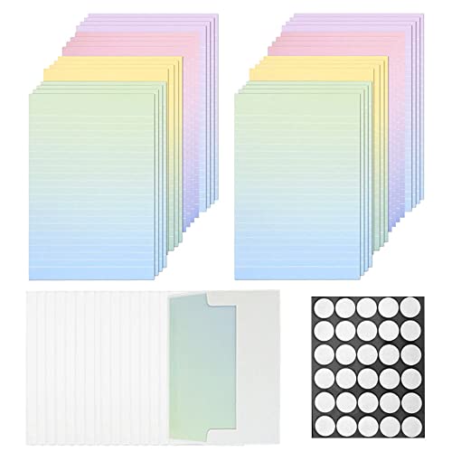 Neikafan Briefpapier liniert mit Umschlag Set Buntes Schreibpapier Liniert 32 Blatt Verlauf Briefpapier und 16 Stück Briefumschlag und Umschlägen Sticker für Liebesbrief,Briefe,Geschenke (4 Farben) von Neikafan