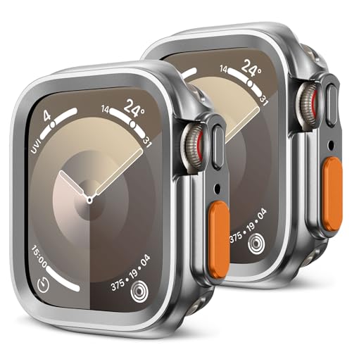 [2 Stück] Neitra Hülle Kompatibel mit Apple Watch Series 9/8/7/SE/6/5/4, Weich TPU Schutzrahmen Ultradünne Kratzfest Stoßfest Schutzhülle für iWatch Zubehör [Kein Displayschutz], 44MM 45MM von Neitra