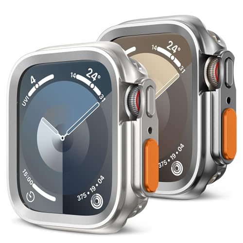 Neitra [2 Stück] Hülle Kompatibel mit Apple Watch Series 9/8/7/SE/6/5/4, Weich TPU Schutzrahmen Ultradünne Kratzfest Stoßfest Schutzhülle für iWatch Zubehör [Kein Displayschutz], 44MM 45MM von Neitra