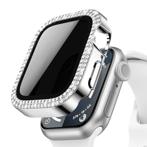Neitra Privatsphäre Hülle für Apple Watch Series 6/5/4/SE 40mm, Glitzer Diamanten Hülle mit Anti-Spy HD Gehärtetes Displayschutz Folie, Bling Schutzhülle Cover Smartwatch Zubehör für Frauen Mädchen Neitra Privatsphäre Hülle für Apple Watch Series 6/5/4/SE 40mm, Glitzer Diamanten Hülle mit Anti-Spy HD Gehärtetes Displayschutz Folie, Bling Schutzhülle Cover Smartwatch Zubehör für Frauen Mädchen von Neitra