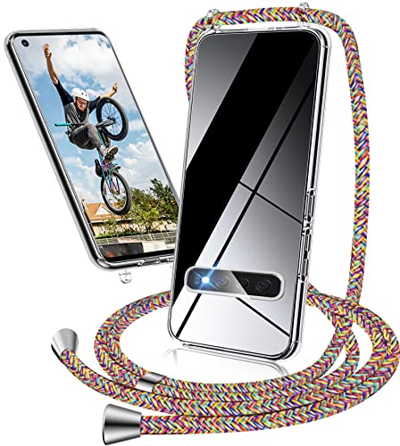 Handykette Hülle für Samsung Galaxy S10 Hülle mit Band, Ultradünn Necklace Handyhülle Samsung S10 Hülle mit Kordel Band zum Umhängen Transparent Case Schutzhülle Samsung S10 mit Kette (Farbe) von Neivi