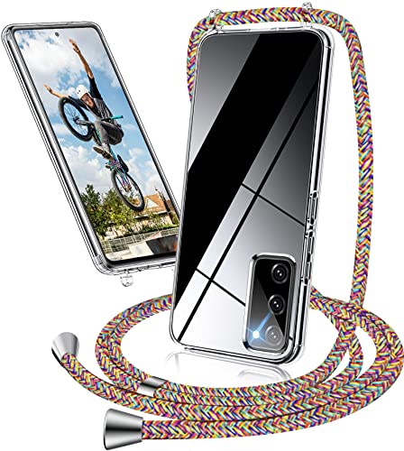 Handykette Hülle für Samsung Galaxy S20 FE Hülle mit Band, Ultradünn Necklace Handyhülle Samsung S20 FE mit Korde Band zumUmhängen Transparent Case Schutzhülle Samsung S20 FE mit Kette 5G/4G (Farbe) von Neivi