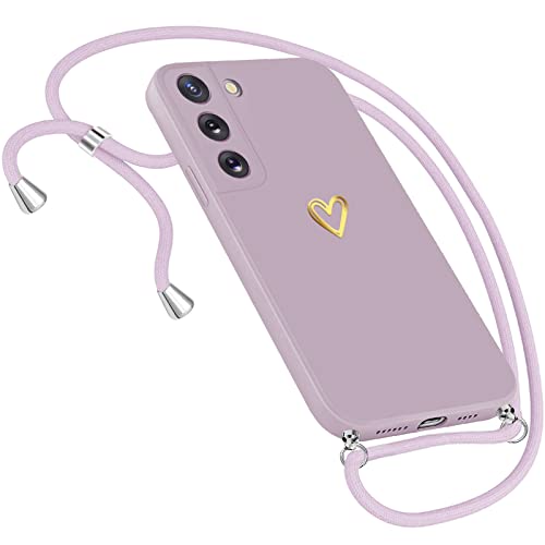 Handykette Hülle für Samsung Galaxy S23 Plus Hülle mit Band Herz Motiv Muster Necklace Handyhülle Samsung Galaxy S23 Plus Hülle Mit Kordel zum Umhänge Dünn Hülle Samsung S23 Plus Handykette (Lila) Handykette Hülle für Samsung Galaxy S23 Plus Hülle mit Band Herz Motiv Muster Necklace Handyhülle Samsung Galaxy S23 Plus Hülle Mit Kordel zum Umhänge Dünn Hülle Samsung S23 Plus Handykette (Lila) von Neivi