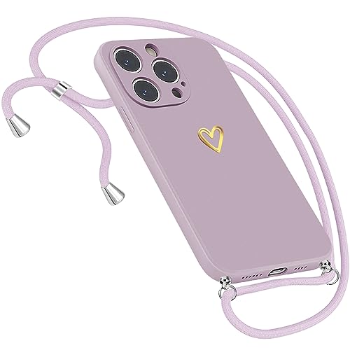 Handykette Hülle für iPhone 15 Pro Hülle Necklace, Herz Motiv Muster Handyhülle für iPhone 15 Pro Hülle mit Band mit Kette mit Kordel zum Umhänge Band Ultradünn Hülle für iPhone 15 Pro Handykette Handykette Hülle für iPhone 15 Pro Hülle Necklace, Herz Motiv Muster Handyhülle für iPhone 15 Pro Hülle mit Band mit Kette mit Kordel zum Umhänge Band Ultradünn Hülle für iPhone 15 Pro Handykette von Neivi