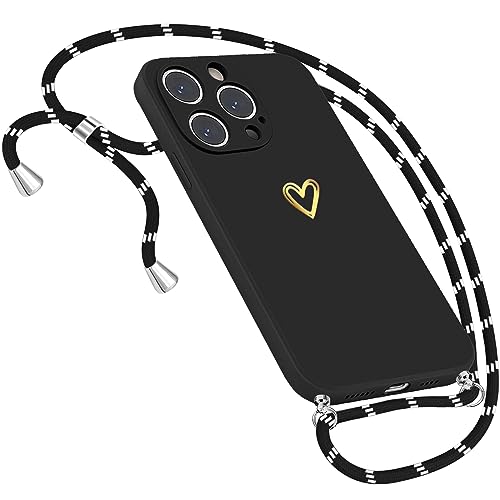 Handykette Hülle für iPhone 15 Pro Max Hülle Necklace, Herz Motiv Muster Handyhülle für iPhone 15 Pro Max Hülle mit Band mit Kette mit Kordel zum Umhänge Dünn Hülle für iPhone 15 Pro Max Handykette Handykette Hülle für iPhone 15 Pro Max Hülle Necklace, Herz Motiv Muster Handyhülle für iPhone 15 Pro Max Hülle mit Band mit Kette mit Kordel zum Umhänge Dünn Hülle für iPhone 15 Pro Max Handykette von Neivi