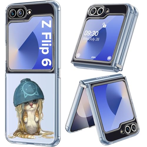 Neivi Z Flip 6 Clear Hülle Kompatibel mit Samsung Galaxy Z Flip 6 5G, TPU Weich Silikon Schutzhülle, Stoßfest Transparent, Kätzchen Muster Neivi Z Flip 6 Clear Hülle Kompatibel mit Samsung Galaxy Z Flip 6 5G, TPU Weich Silikon Schutzhülle, Stoßfest Transparent, Kätzchen Muster von Neivi