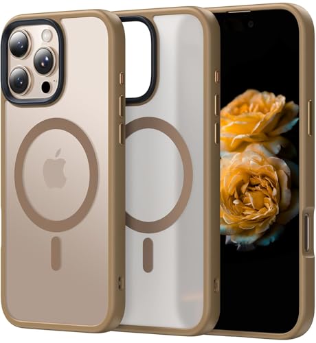 Entworfen für iPhone 16 Pro mit erhöhter Objektivrand-Gehäusekante Militärischer Fallschutz Schlankes durchscheinendes Mattgehäuse mit Fingerprint-Schutz Dünne magnetische Hülle 6.3" Desert Gold Entworfen für iPhone 16 Pro mit erhöhter Objektivrand-Gehäusekante Militärischer Fallschutz Schlankes durchscheinendes Mattgehäuse mit Fingerprint-Schutz Dünne magnetische Hülle 6.3" Desert Gold von Nekiyo Tech