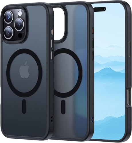 Entworfen für iPhone 16 Pro mit erhöhter Objektivrand-Gehäusekante Militärischer Fallschutz Schlankes durchscheinendes Mattgehäuse mit Fingerprint-Schutz Dünne magnetische Hülle 6.3" Schwarz Entworfen für iPhone 16 Pro mit erhöhter Objektivrand-Gehäusekante Militärischer Fallschutz Schlankes durchscheinendes Mattgehäuse mit Fingerprint-Schutz Dünne magnetische Hülle 6.3" Schwarz von Nekiyo Tech