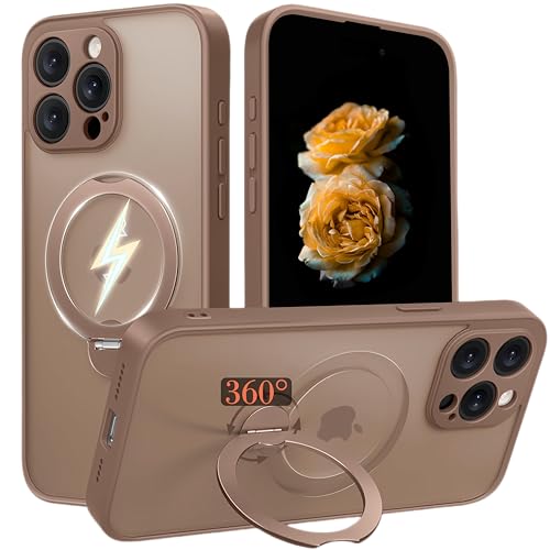Nekiyo Tech Designed for iPhone 16 Pro mit 360° drehbarer Magnetring-Ständer-Hülle Compatible with Magsafe Militärschutz Dünne transluzente Matte Anti-Fingerprint Slim Cover 6.3" Desert Gold Nekiyo Tech Designed for iPhone 16 Pro mit 360° drehbarer Magnetring-Ständer-Hülle Compatible with Magsafe Militärschutz Dünne transluzente Matte Anti-Fingerprint Slim Cover 6.3" Desert Gold von Nekiyo Tech