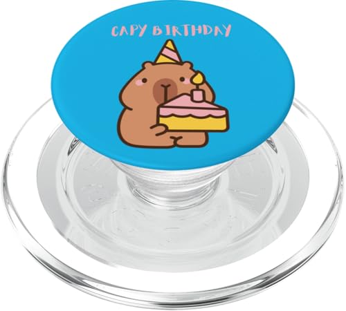 Capy Birthday Nette Capybara mit Kuchen, lustige Tierparty PopSockets PopGrip für MagSafe Capy Birthday Nette Capybara mit Kuchen, lustige Tierparty PopSockets PopGrip für MagSafe von NekoKuma Studio