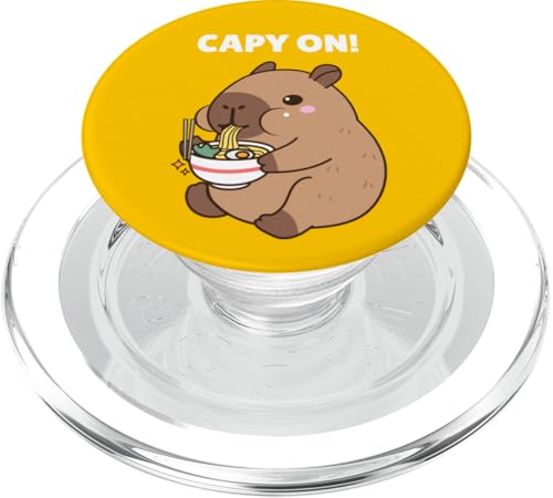 Capy On Ramen Nudeln Kawaii Capybara PopSockets PopGrip für MagSafe von NekoKuma Studio