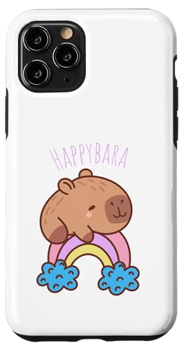 Happybara Capybara auf Regenbogen niedliches positives Cartoon-Tier Hülle für iPhone 11 Pro Happybara Capybara auf Regenbogen niedliches positives Cartoon-Tier Hülle für iPhone 11 Pro von NekoKuma Studio