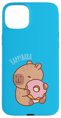 Happybara Capybara mit rosa Donut-Motiv, niedliches Futtertier Hülle für iPhone 15 Plus Happybara Capybara mit rosa Donut-Motiv, niedliches Futtertier Hülle für iPhone 15 Plus von NekoKuma Studio