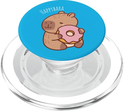 Happybara Capybara mit rosa Donut-Motiv, niedliches Futtertier PopSockets PopGrip für MagSafe Happybara Capybara mit rosa Donut-Motiv, niedliches Futtertier PopSockets PopGrip für MagSafe von NekoKuma Studio