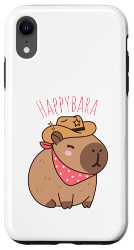 Happybara Cowboy Capybara mit Hut und Bandana Niedliches Tier Hülle für iPhone XR Happybara Cowboy Capybara mit Hut und Bandana Niedliches Tier Hülle für iPhone XR von NekoKuma Studio