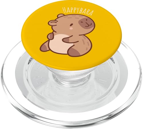 Happybara Smiling Capybara Niedliches minimalistisches Tier PopSockets PopGrip für MagSafe von NekoKuma Studio