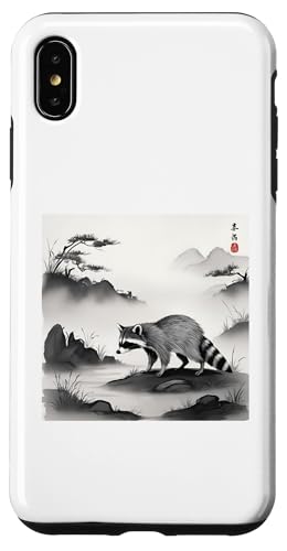 Japanische Sumi-Tinten-Stil Waschbär Kunst – Japanischer Waschbär Hülle für iPhone XS Max Japanische Sumi-Tinten-Stil Waschbär Kunst – Japanischer Waschbär Hülle für iPhone XS Max von NekoKuma Studio